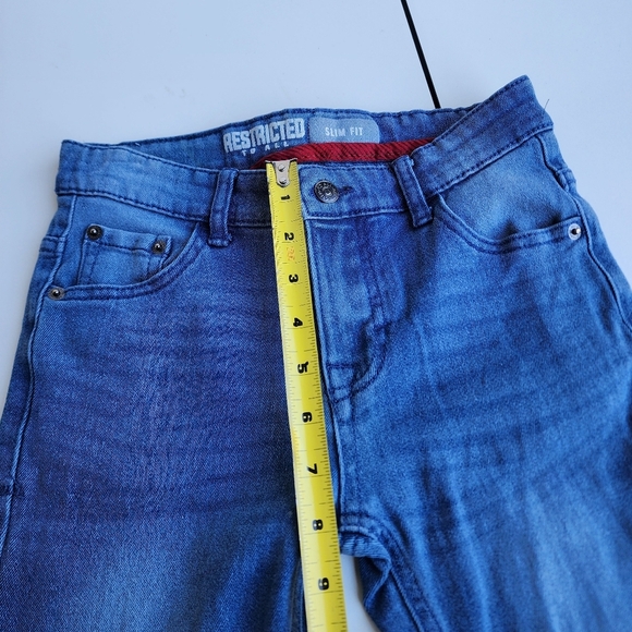 Restricted To All Slim Boys Denim Jeans Blue Stretch 24x22 Sz 8 - Picture 4 of 8